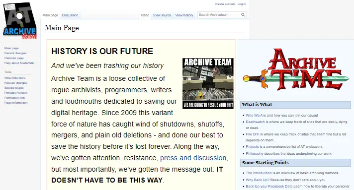 Archive Team Website