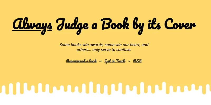 Always Judge a Book by its Cover website